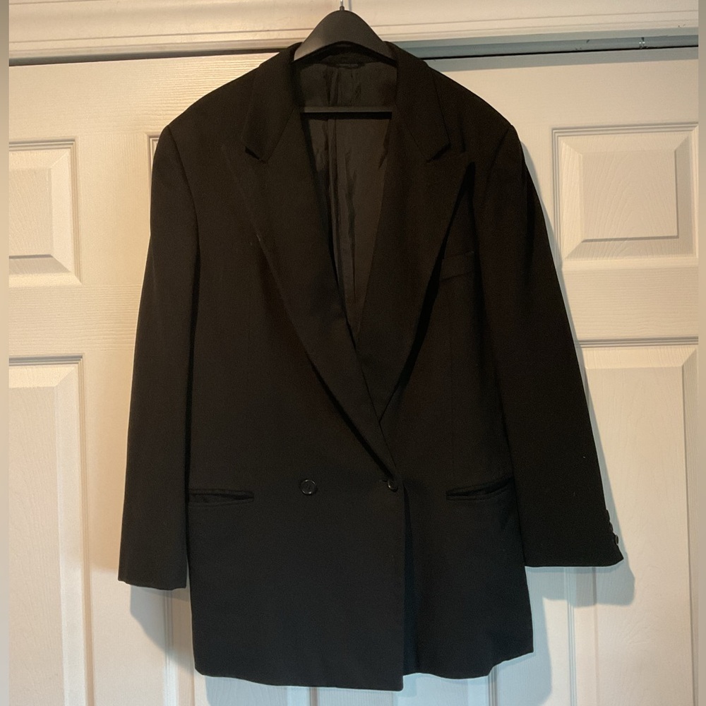 Vintage 90s GIORGIO ARMANI BLACK LABEL Cashmere Blazer Sport Coat Jacket sz 42 R